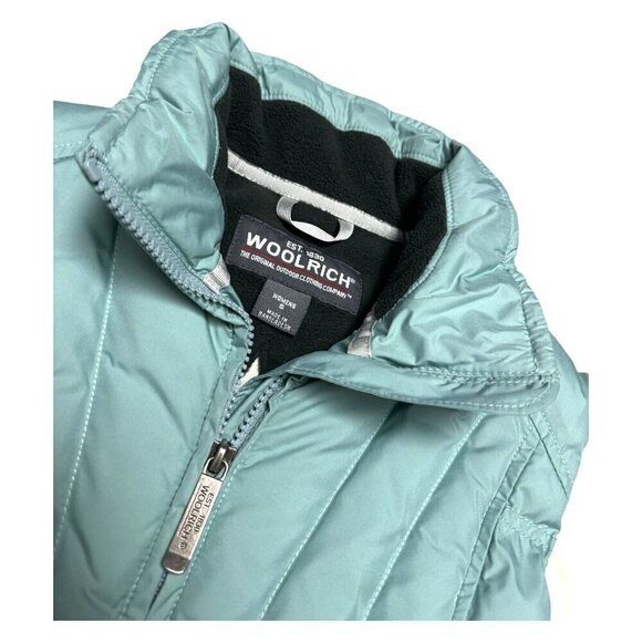 WOOLRICH Puffer Mint Green Insulated Winter Ski Parka Vest Womens Small - Picture 3 of 6